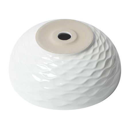 Alfi Brand ALFI brand ABC909 White 17" Decorative Round Vessel Above Mount Ceramic Sink ABC909